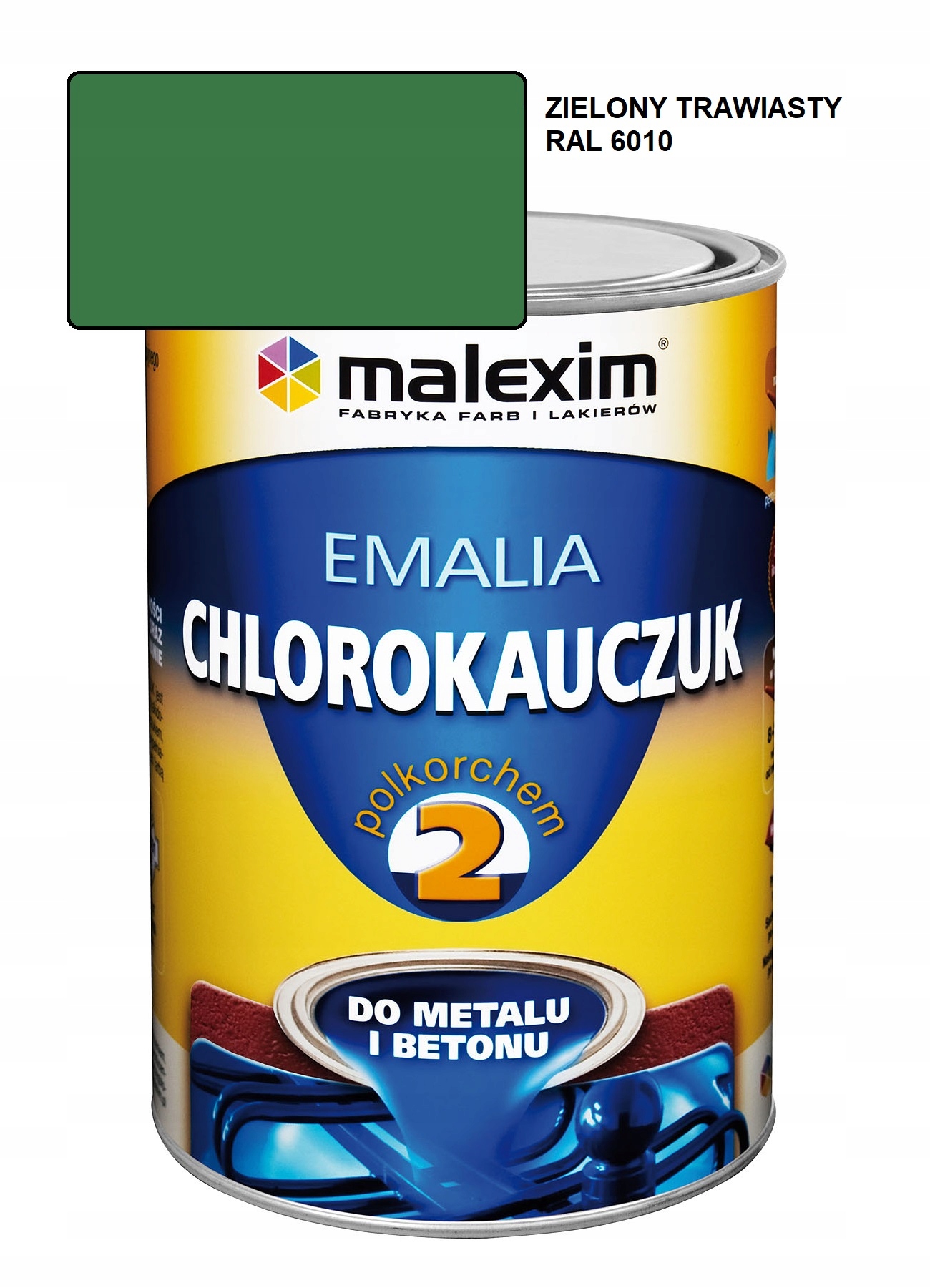 Emalia chlorokaučuk 5L Zelená Trávnatá Ral 6010
