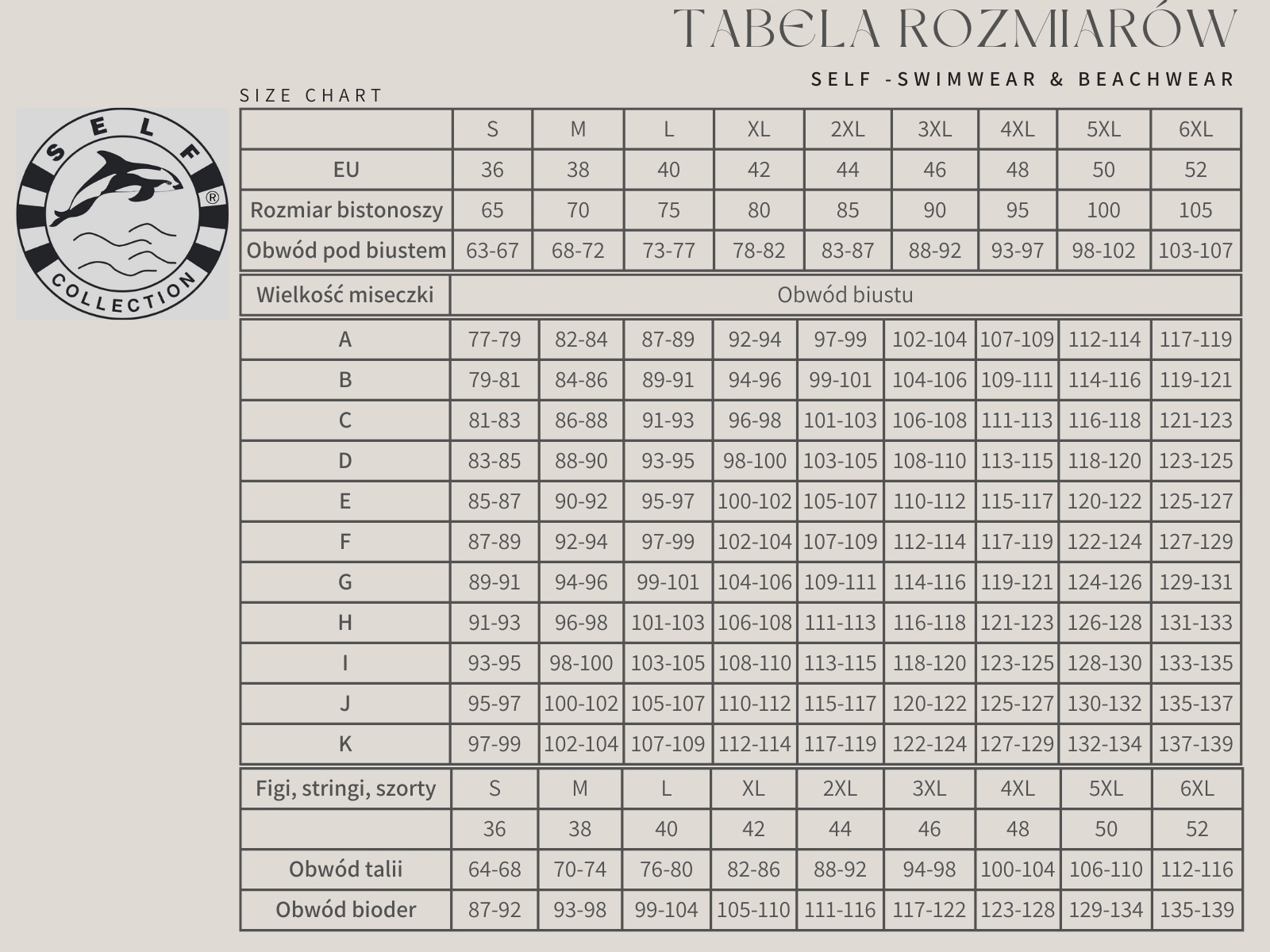 Strój kąpielowy dwuczęściowy damski push up bikini Self Barbados R.40D Kolekcja S730BA1-2-40D