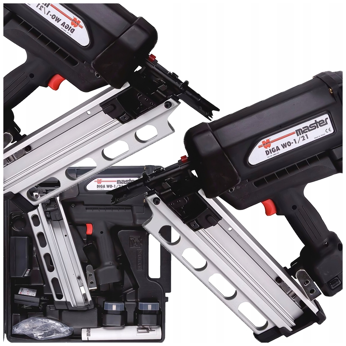 Univerzální plynová hřebíkovačka Aku pro hřebíky s zásobníkem Wurth