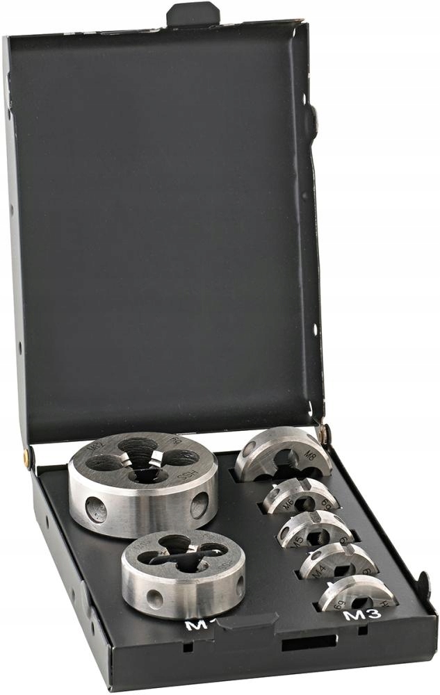 Sada nařezávačů EN22568 Hss M3-M12, kovová kazeta Fortis