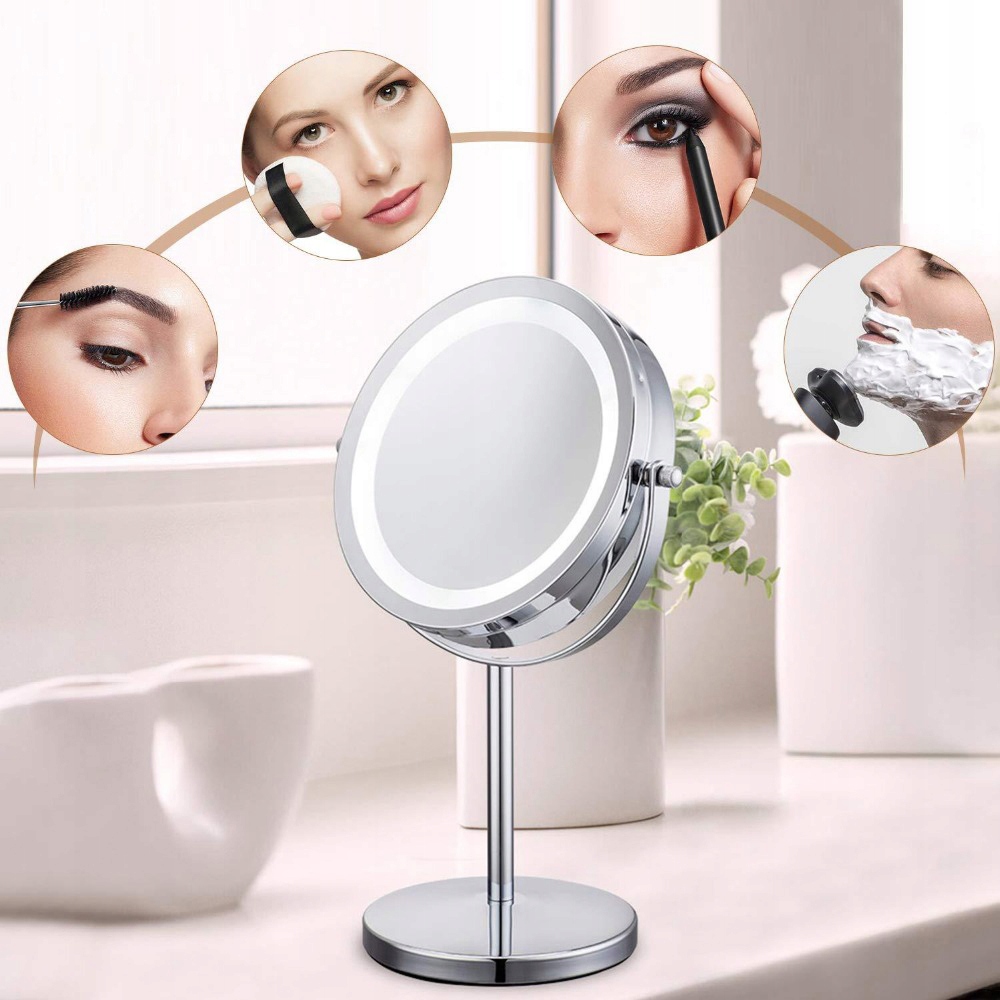 LUSTERKO LED POŚWIETLANE KOSMETYCZNE DO MAKIJAŻU Rodzaj stojące