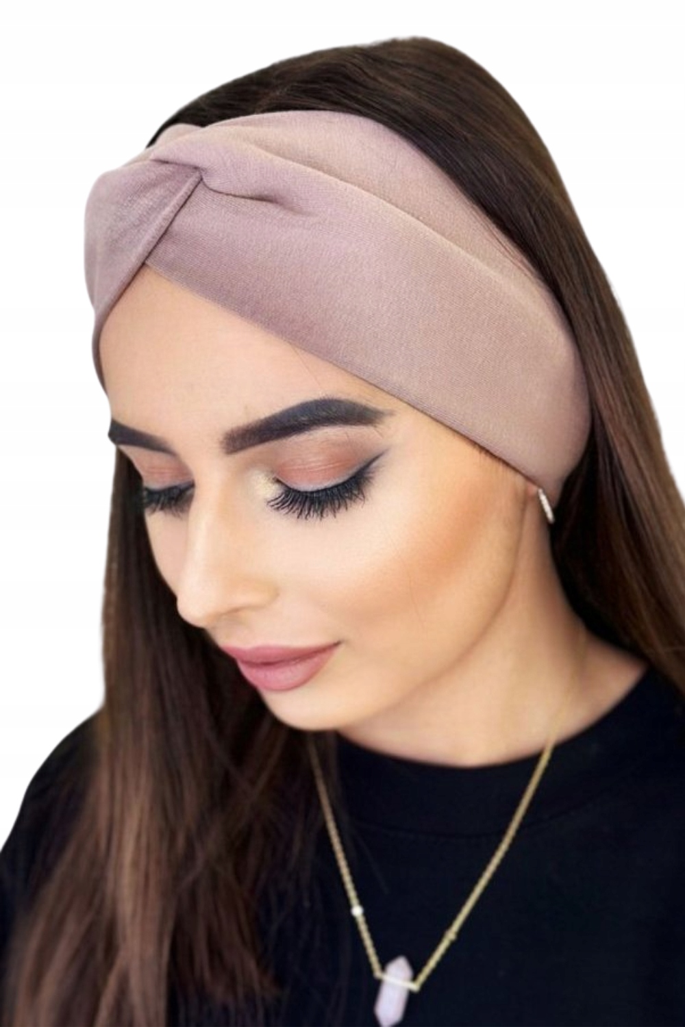 Měkká Bavlněná Čelenka Mailová Barva Mocca