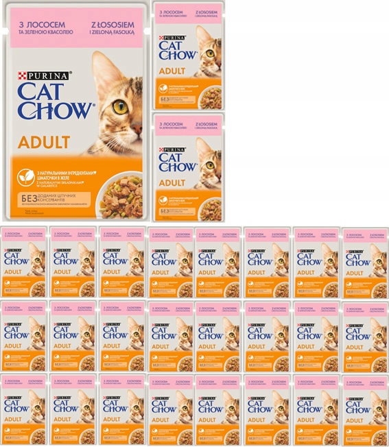 Levně Purina Cat Chow Adult losos v želé 26x85 g