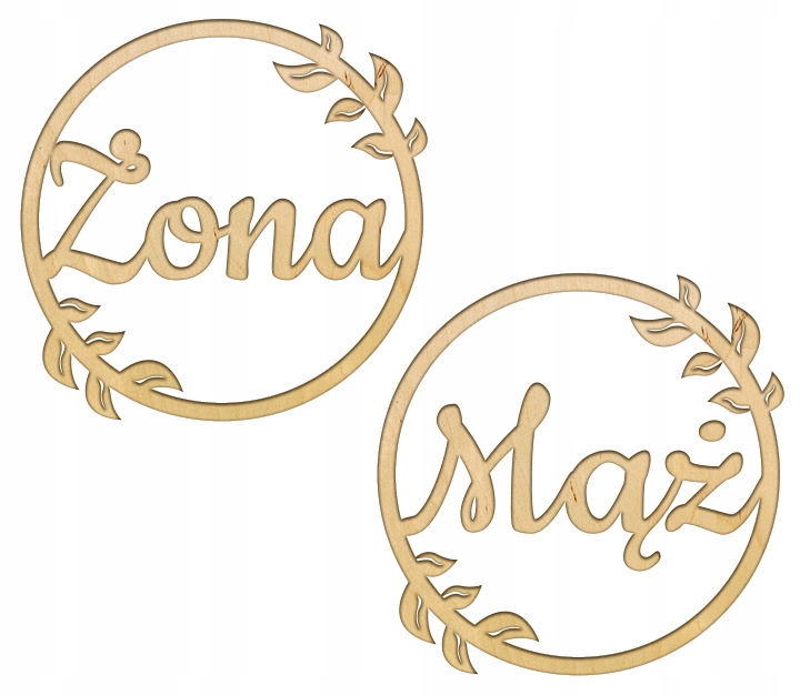 

Koła na krzesła ściankę Wesele Ślub 2szt Żona Mąż