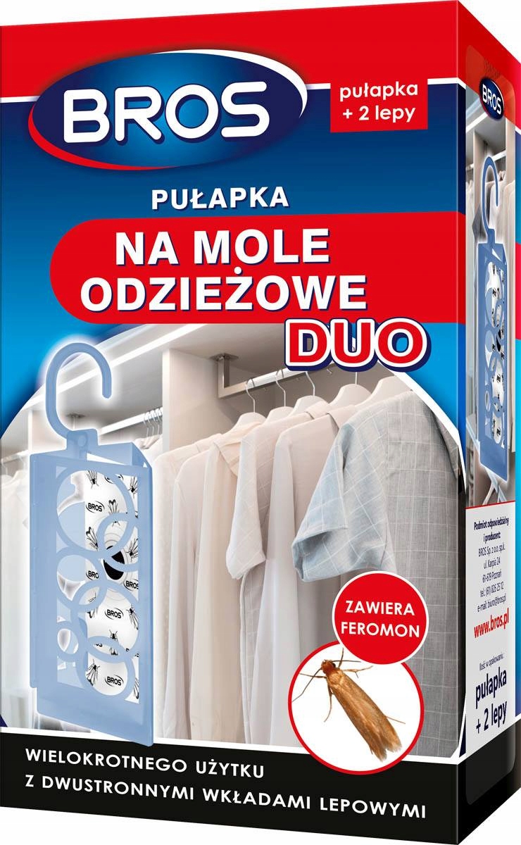 

Bros Pułapka na Mole Odzieżowe Duo 2 Wkłady