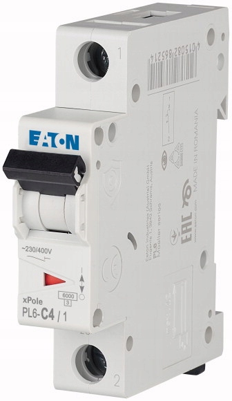 

PL6-C4/1 Wyłącznik nadprądowy C4 1P 6kA 286529