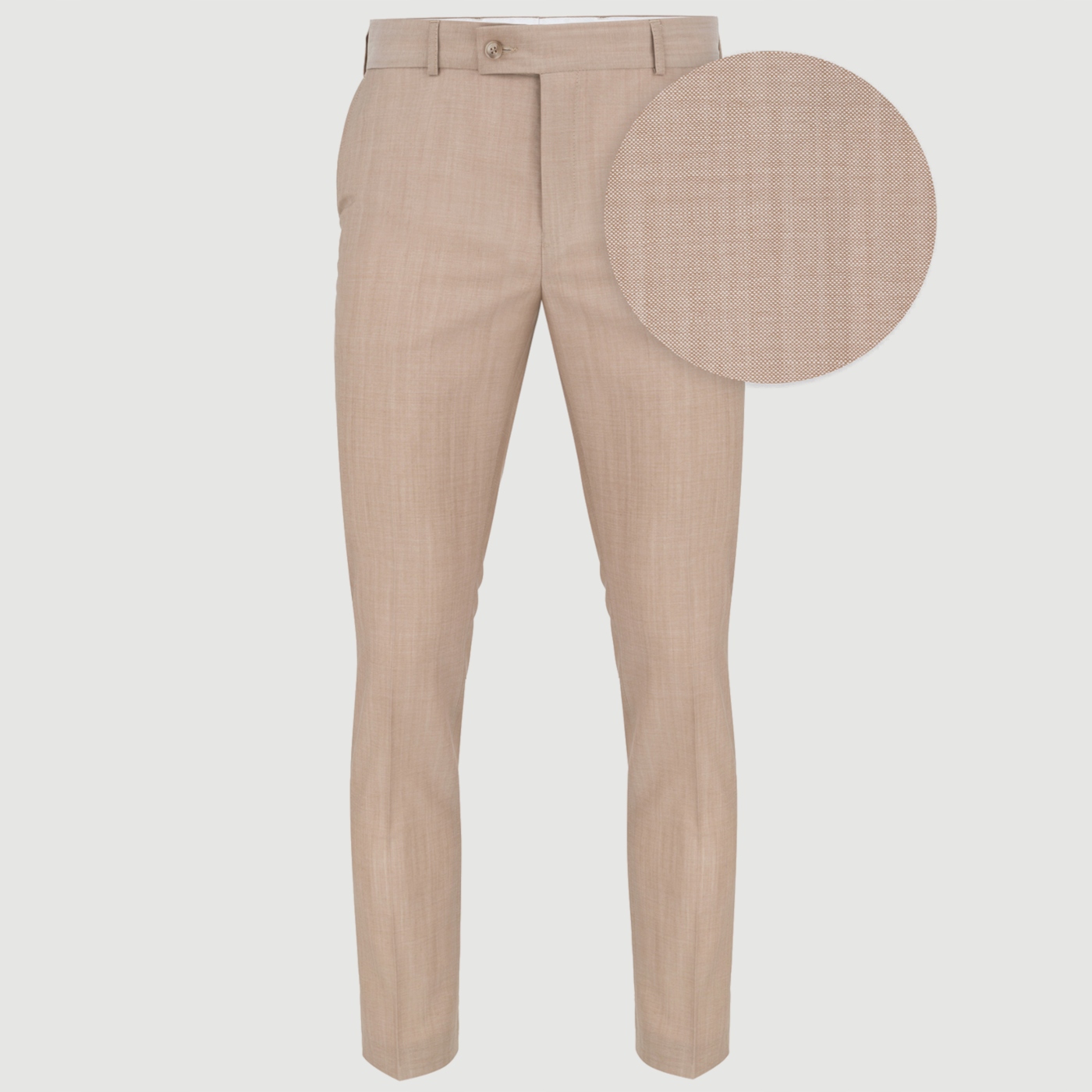 Béžové oblekové kalhoty 100% vlna Slim Fit Pako Lorente 176/88