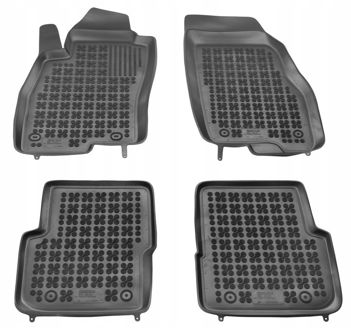 Gumové autokoberce Fiat Punto III, 2012-2018