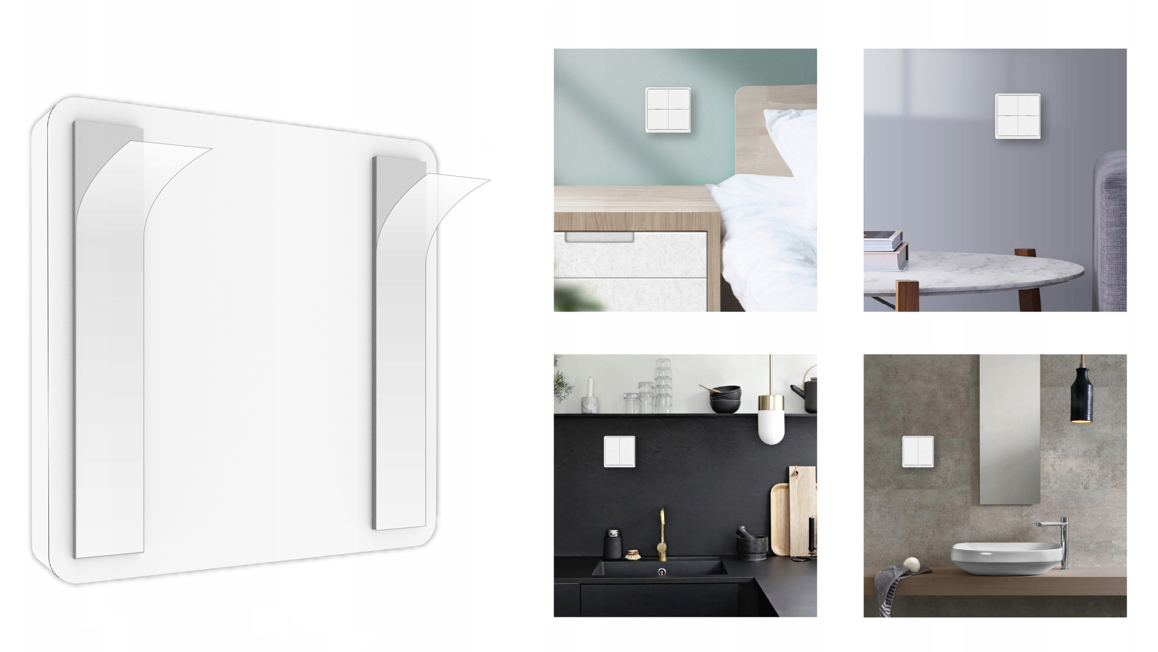 Włącznik Pilot Scen 2 Kanały 6 Program ZigBee TUYA Bezprzewodowy + Bateria Marka Tuya