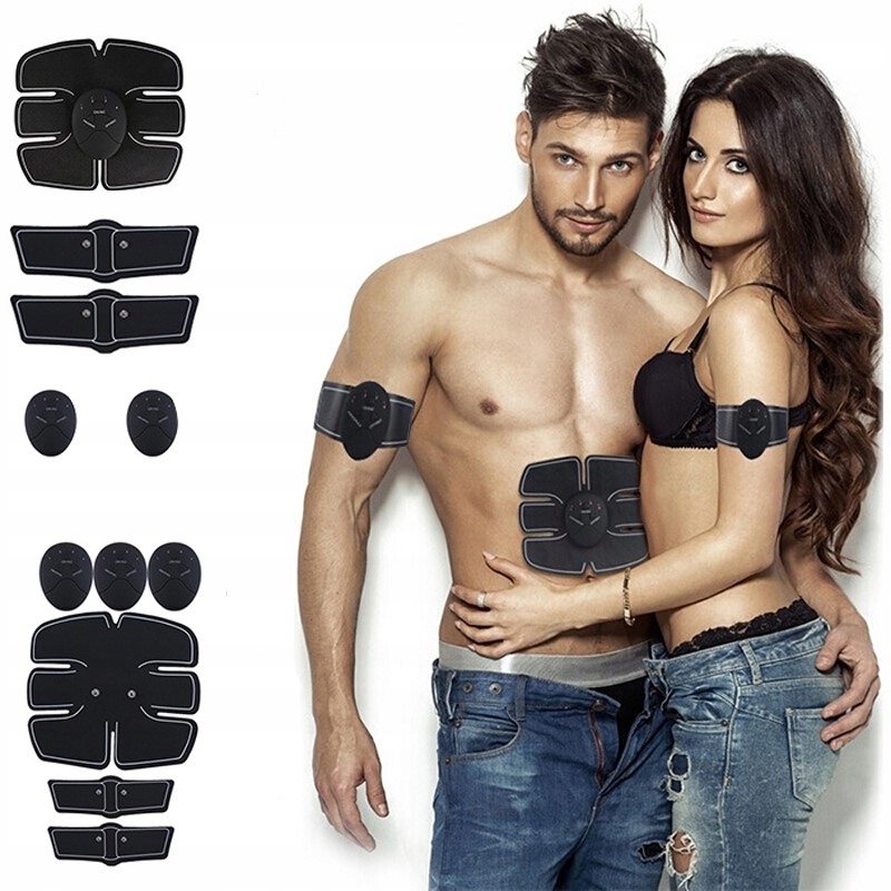 ELEKTROSTYMULATOR STYMULATOR MIĘŚNI BRZUCHA I RAMION EMS 3X Zapięcie inne