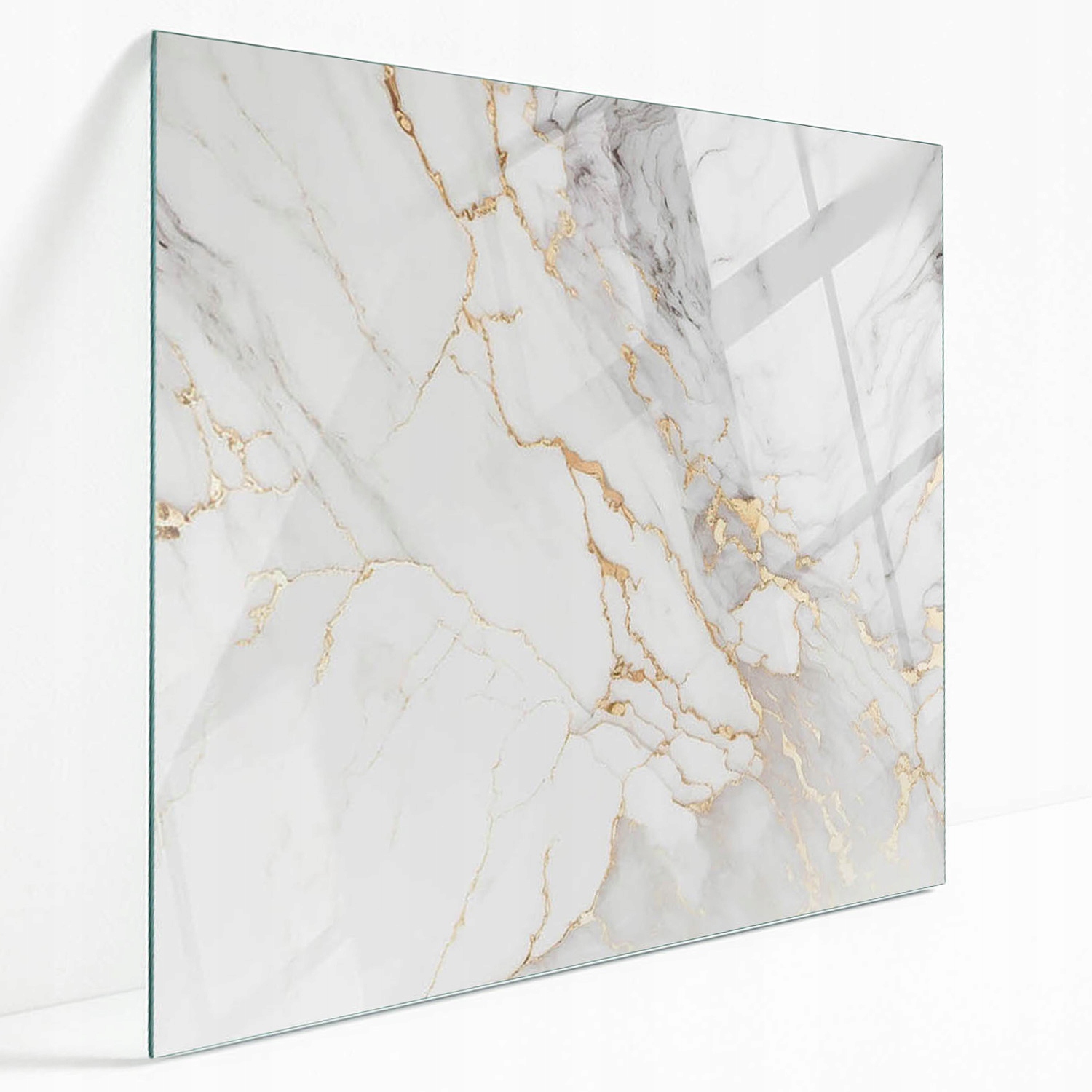 Dekoratívna sklenená doska so vzorom Elegantný mramor s vlascami 50 x 50 cm