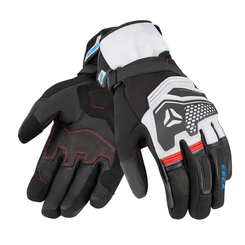 Rukavice Seca Turismo Wp Grey/red/blue sivá červená modrá Darček