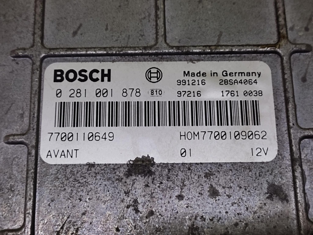RENAULT KANGOO control unit of the engine 0281001878