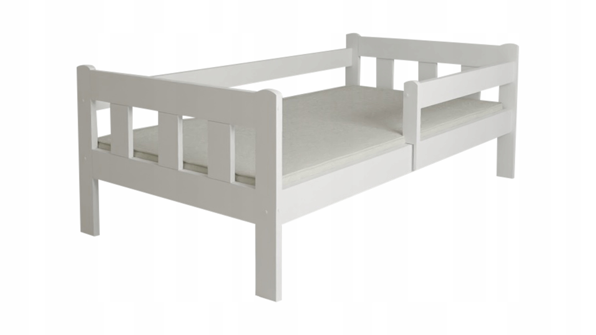 ŁÓŻKO DZIECIĘCE MAJA BIAŁE 80X180 + STELAŻ DREWNIANY