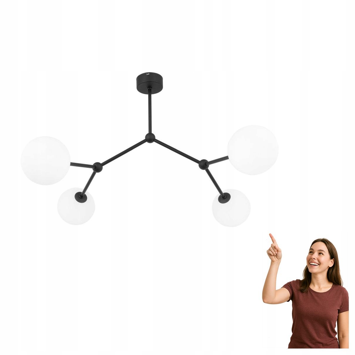 Stropná lampa Fairy Black 4855 Tk Lighting