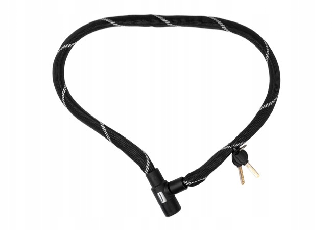 Zapięcie rowerowe łańcuch Gerda Contra Line 1200/6V korpus okrągły, czarny