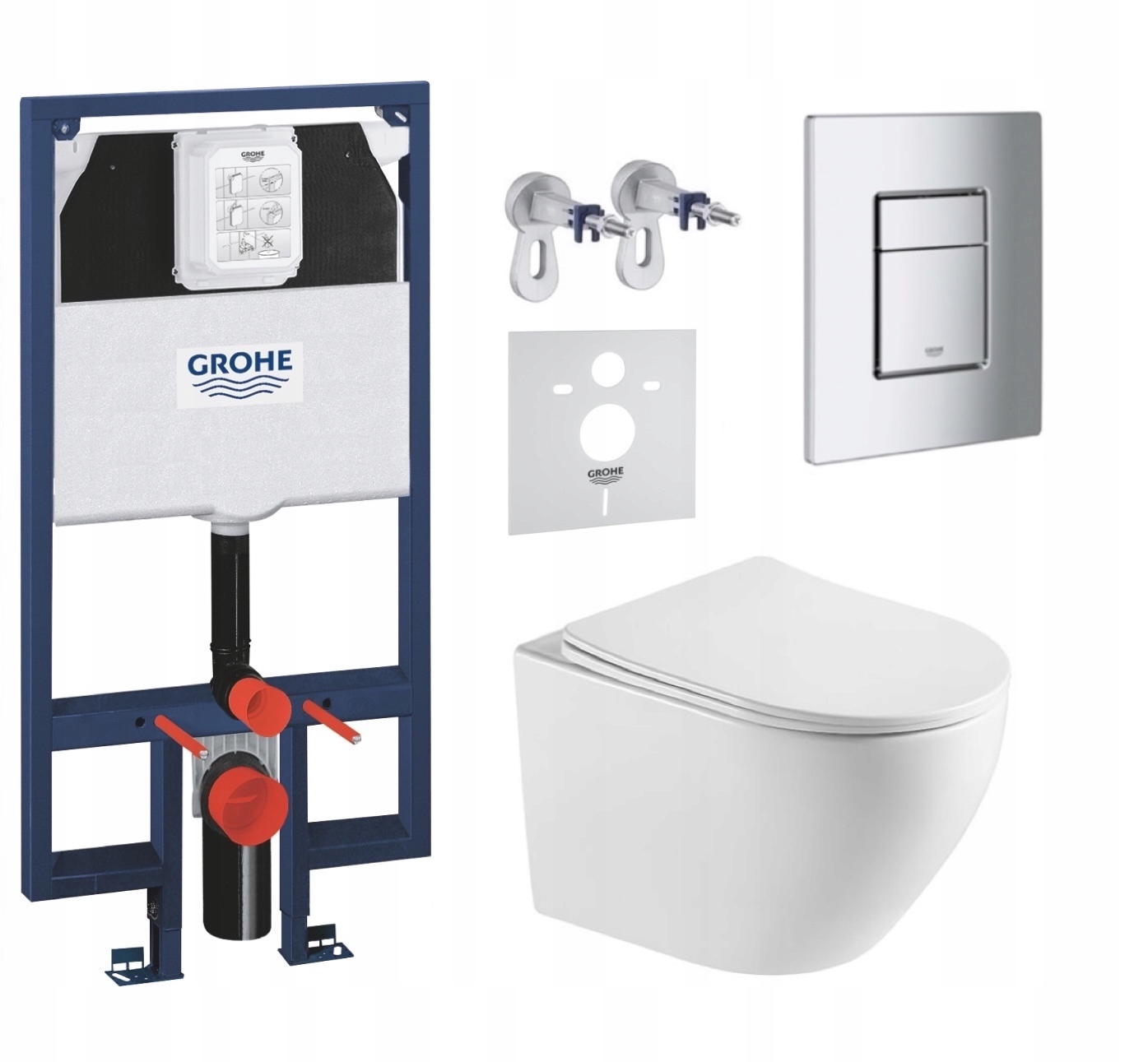 7v1 Wc Sada, Stelaz Grohe Slim Wc Miska Tornado Imprese Tlačidlo