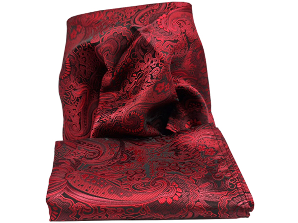 CZERWONA / BORDOWA WE WZORY POSZETKA WYPUSTKA BUTONIERKA