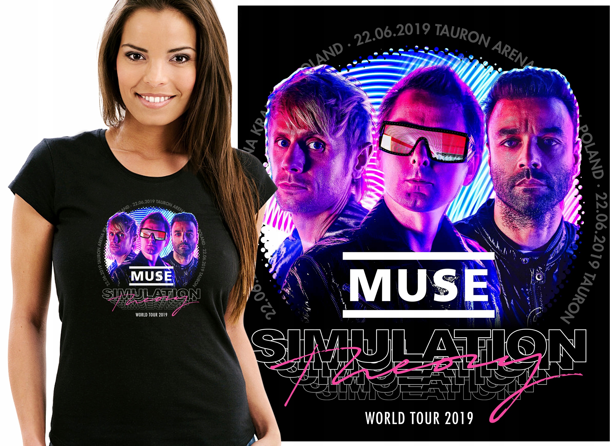 

Muse Simulation Theory Tour 2019 Koszulka Damska M