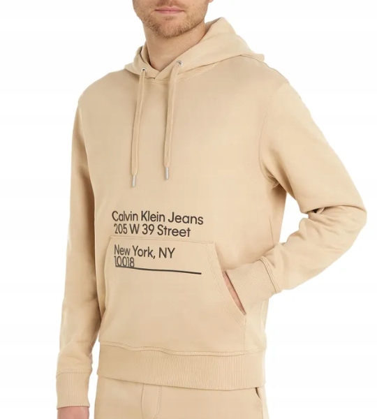 Calvin Klein Bluza Z Kapturem beżowa J30J322519 PF2 r. M jak S