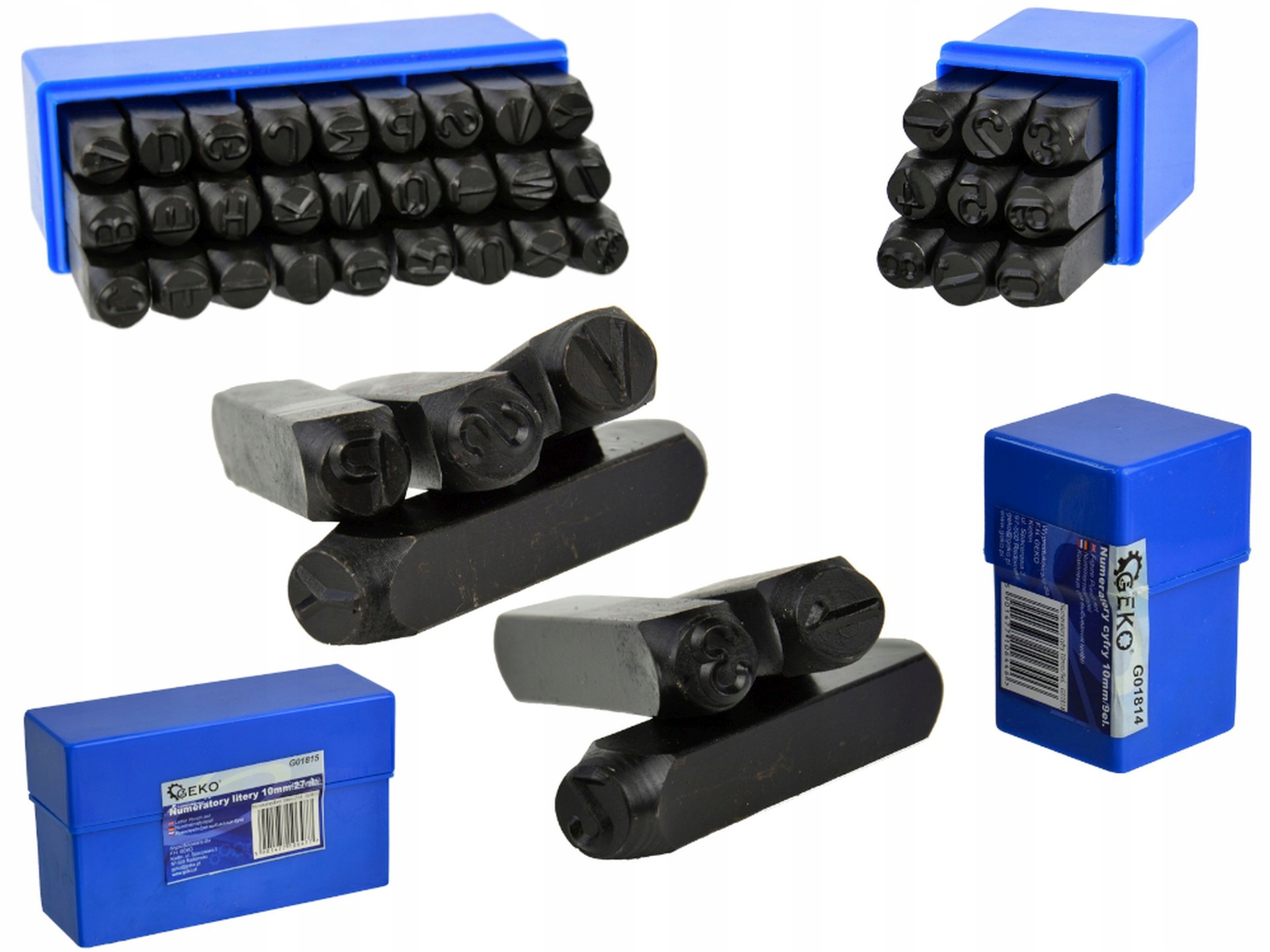 NUMERATORY 36 Znaczniki LITERY CYFRY 10mm Numerator