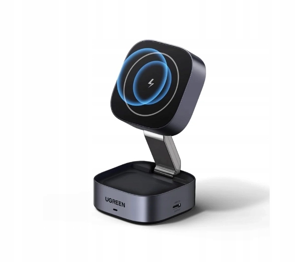 Ładowarka indukcyjna Ugreen Qi 2w1 W256 20W kabel Usb-c do Usb-c 1m