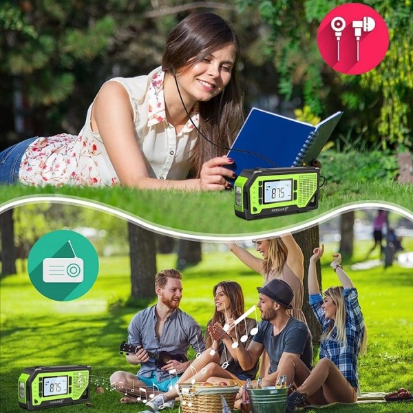 Feegar OZE Radio FM awaryjne Solar 2000mAh Latarka Kolor inny kolor