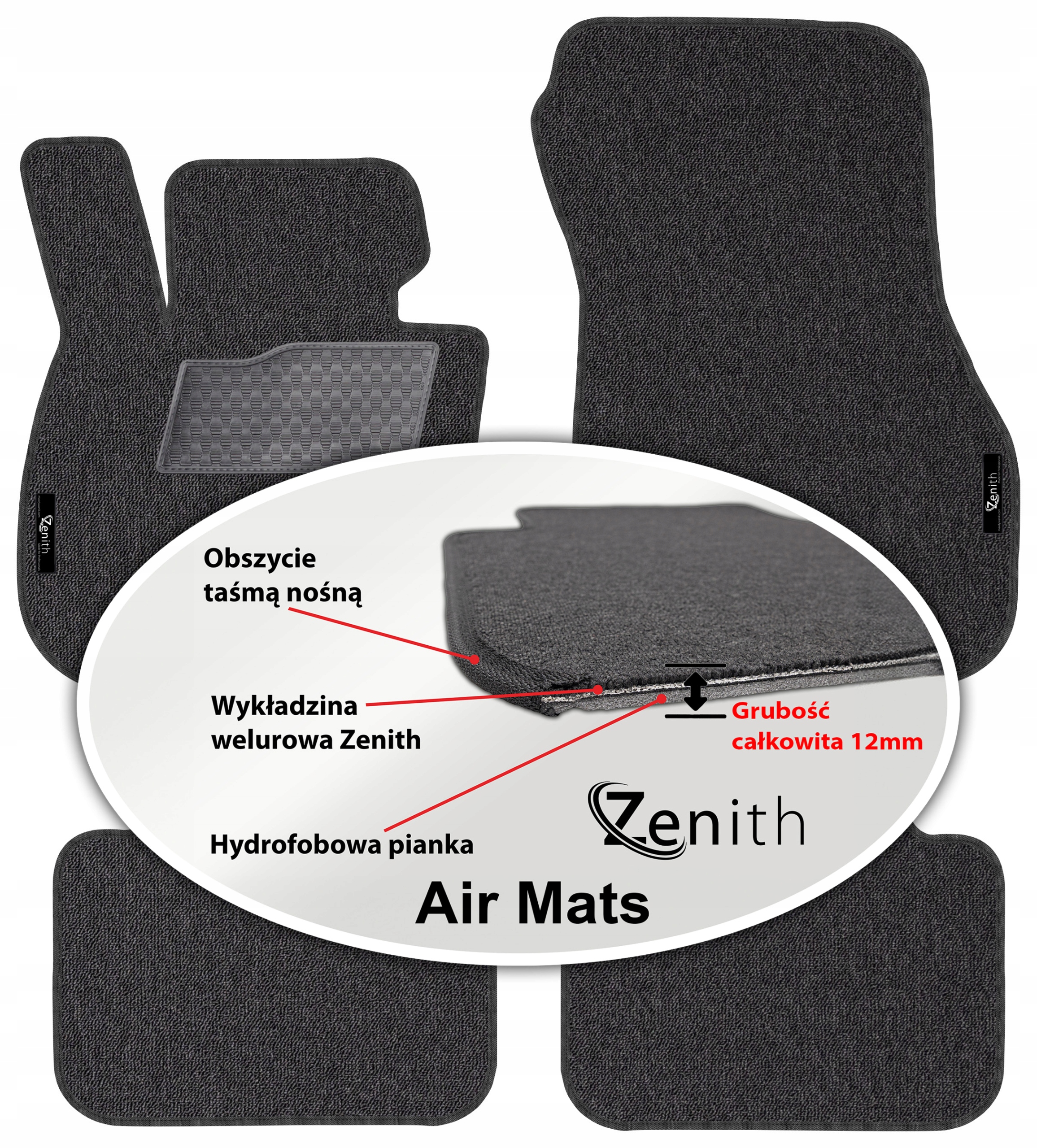 Bmw X1 F48 2015 Velurové koberce do auta Zenith Air Mats