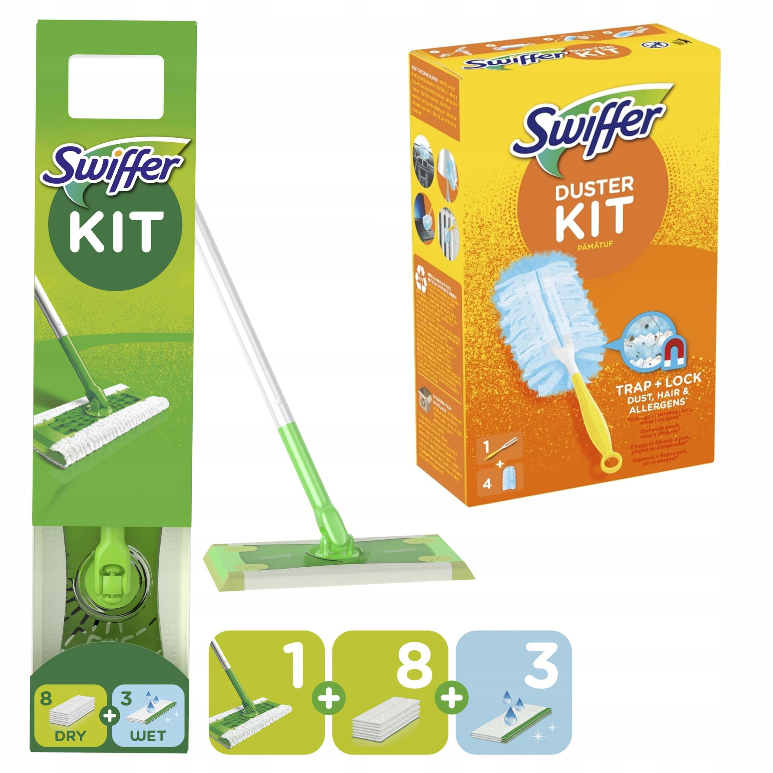 

Swiffer Mop Zestaw Wkłady Miotełka Kurzu 4x Zapas