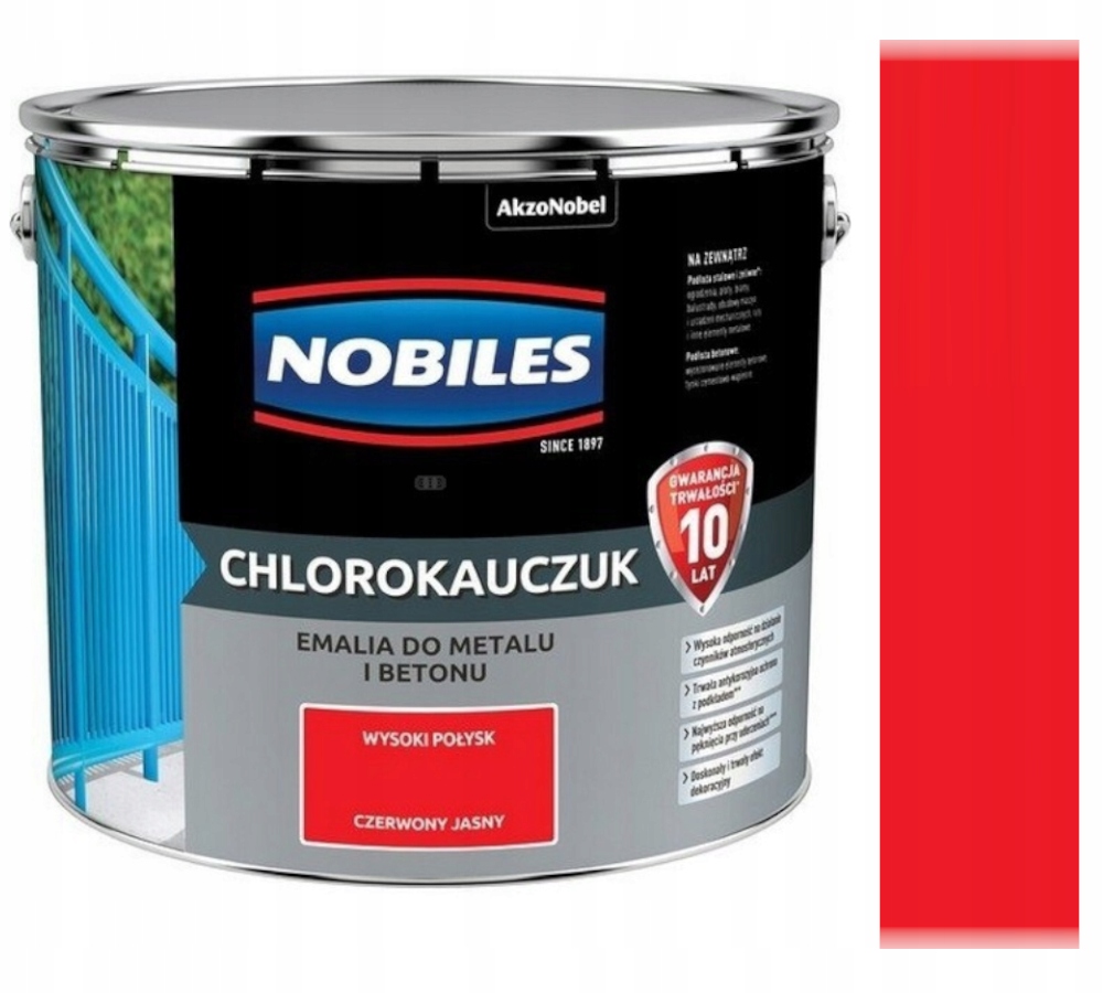 Nobiles Chlorkaučuk Smalt 10L Červený Světlý