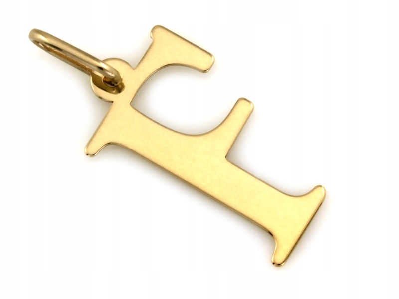 Zlatý přívěsek 585 s písmenem F přívěsek celebrita jako dárek písmeno F