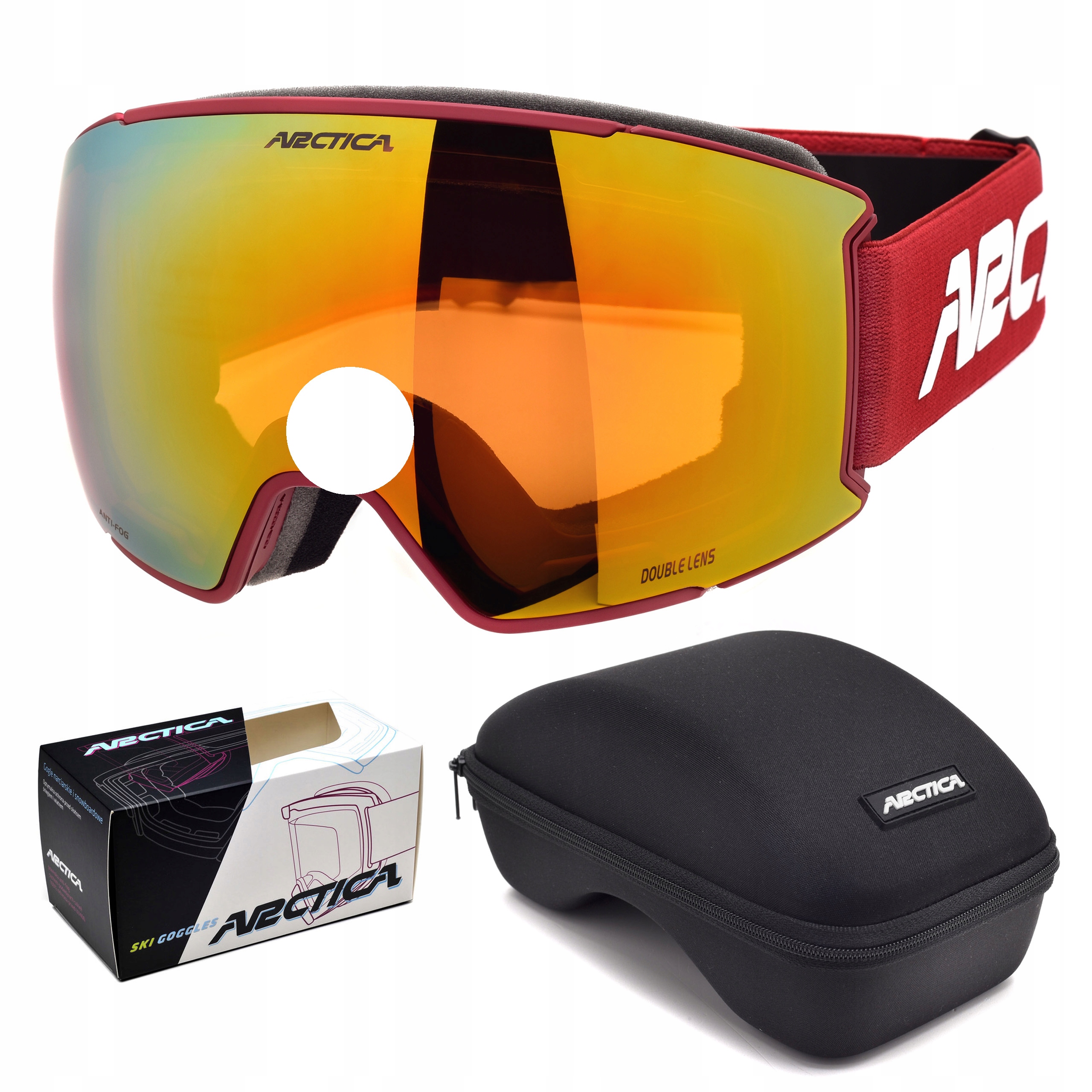 Lyžařské Brýle Arctica G-121A S Magnetickým Vyměnitelným Sklem Antifog Pouzdro
