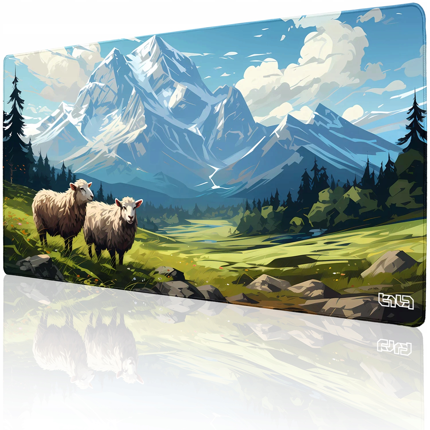 Herní Podložka Horské ovce 100x50 Tilt Velká voděodolná Dárek XXL
