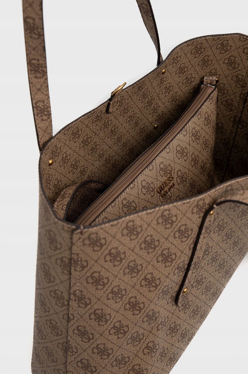 GUESS ORYGINALNA TOREBKA SHOPPERKA 3w1 Kolor brązowy