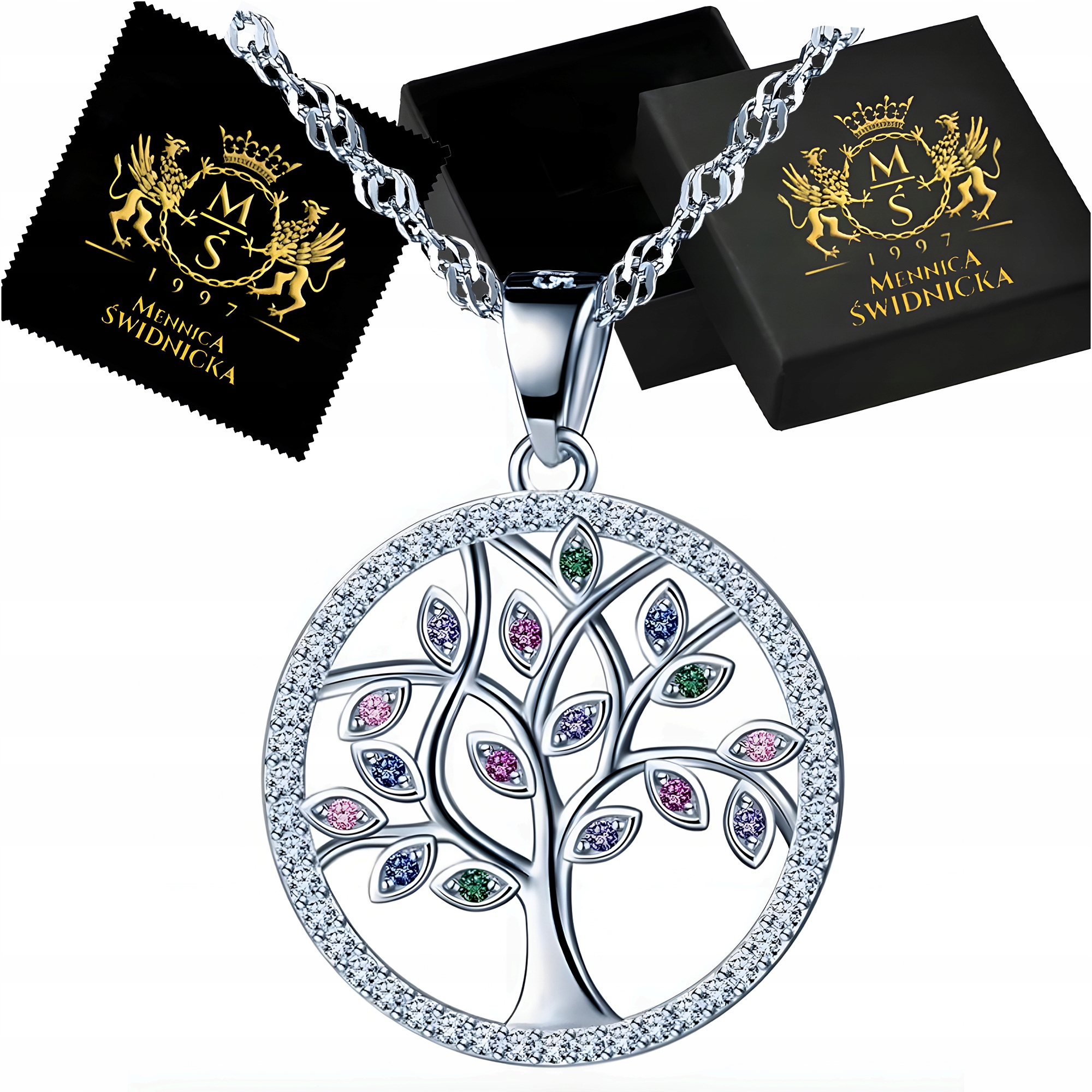Stříbrný náhrdelník Stříbro 925 Strom života Přívěsek Dámský Dárek pro maminku