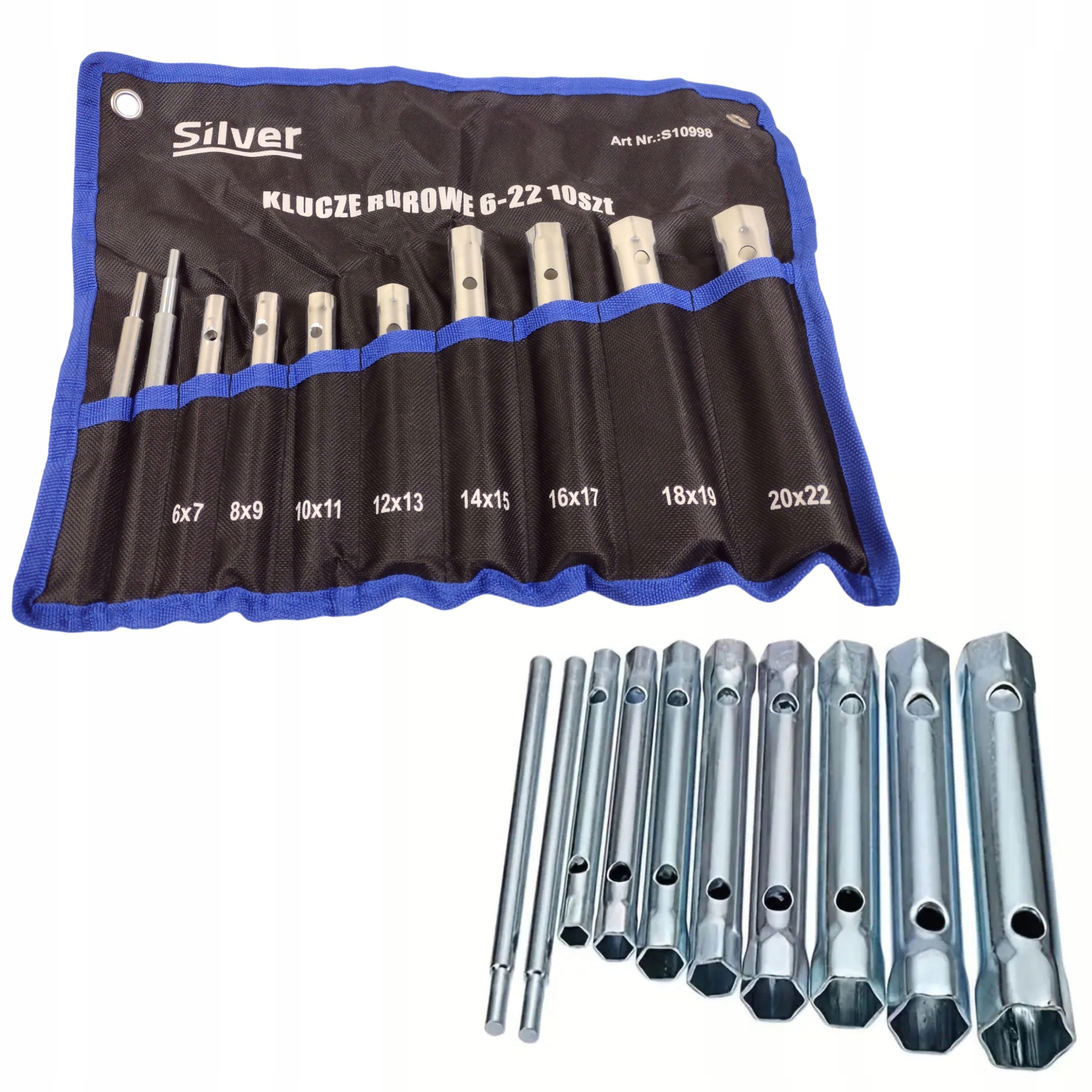 Zestaw Kluczy Klucze Rurowe Dwustronne 6-22 mm