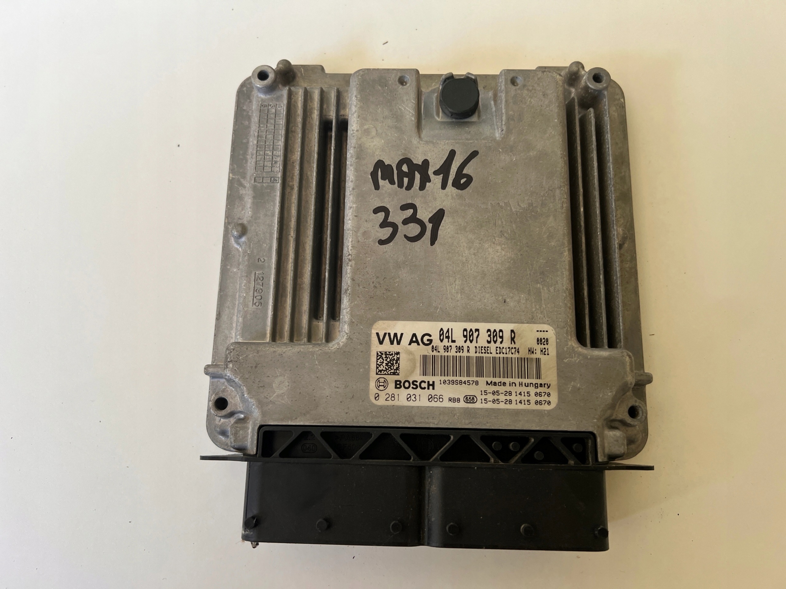 AUDI A3 1.6TDI 0281031066 04L907309R 1039S84578 Computer ECU