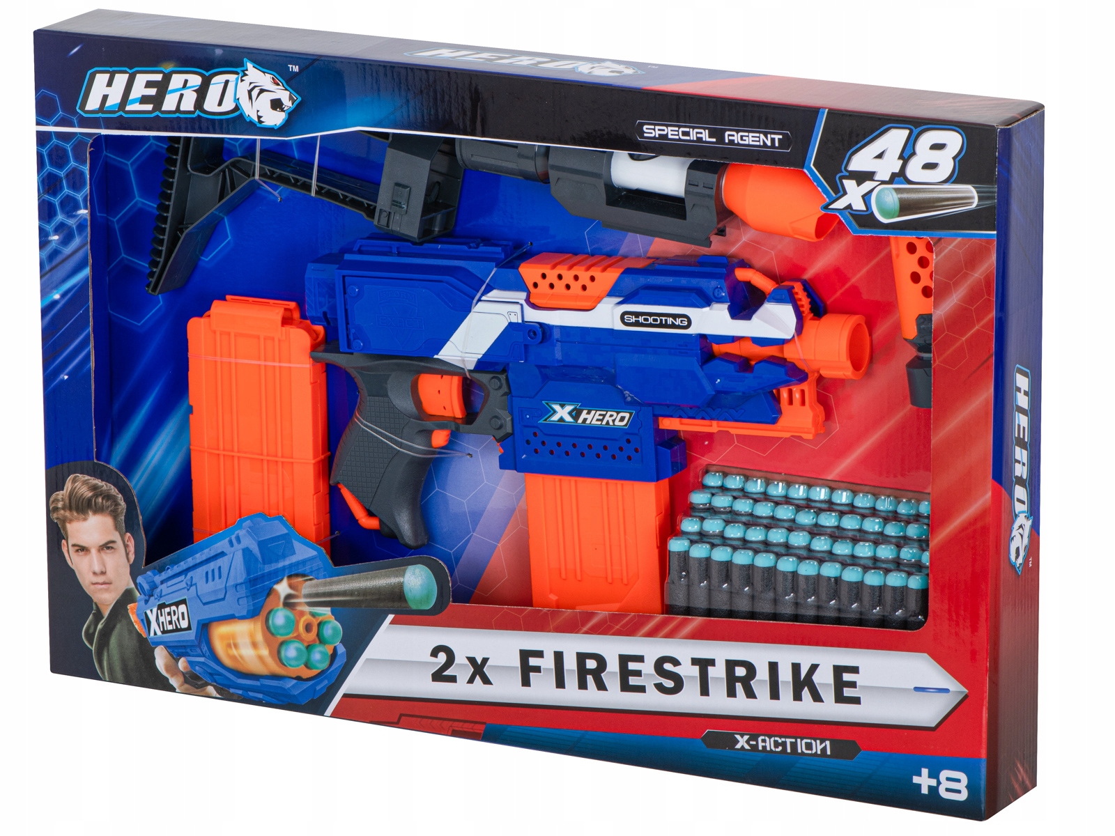 KARABIN PISTOLET NA STRZAŁKI PIANKOWE + KAMIZELKA Z AKCESORIAMI DO WYRZUTNI Płeć unisex