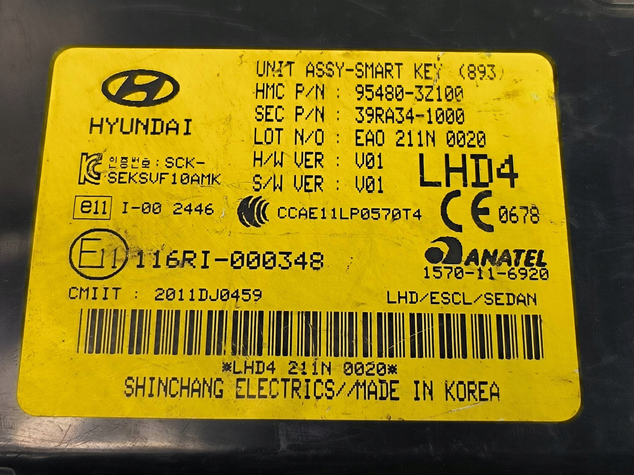 module 95480-3Z100 HYUNDAI I40