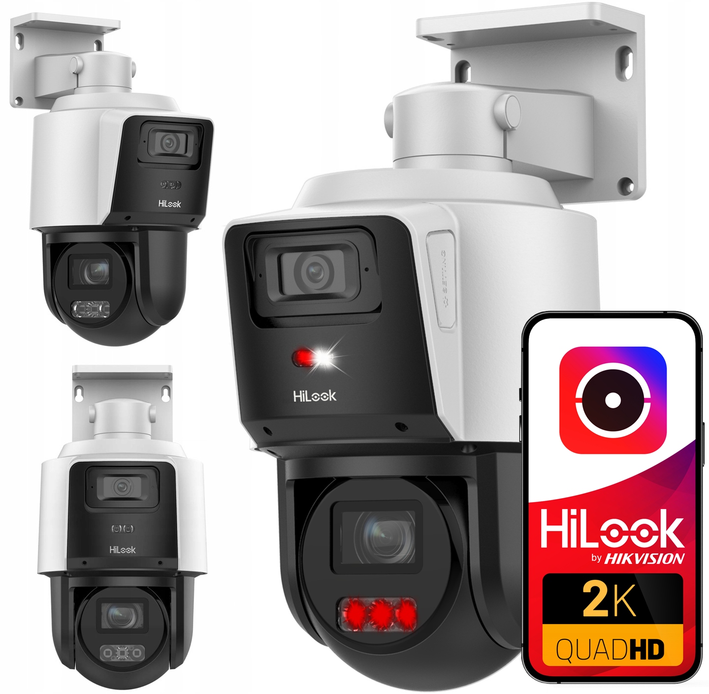 Otočná Ip kamera TandemVu 8Mpx (4MP+4MP) Zoom PTZ-D4-PRO HiLook Hikvision