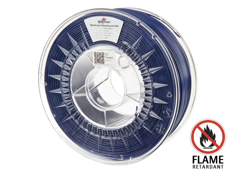 Filament Spectrum FlameGuard Asa 275 1.75 mm Navy Blue 1 kg Modrý