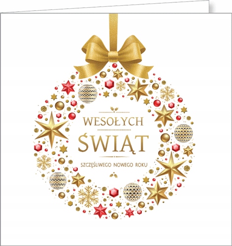

Firmowa Kartka świąteczna z życzeniami urocza ST65