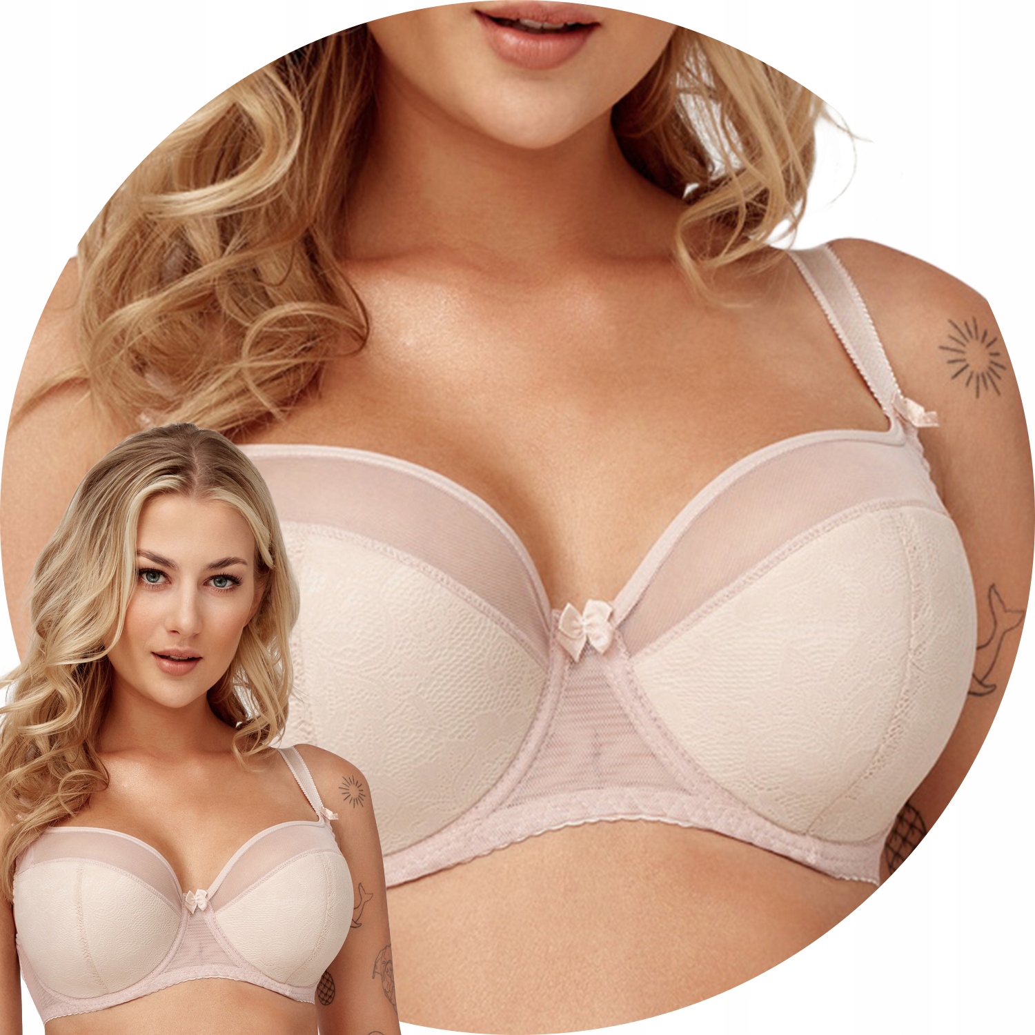 Azal Anita beżowy 80H Biustonosz półusztywniany