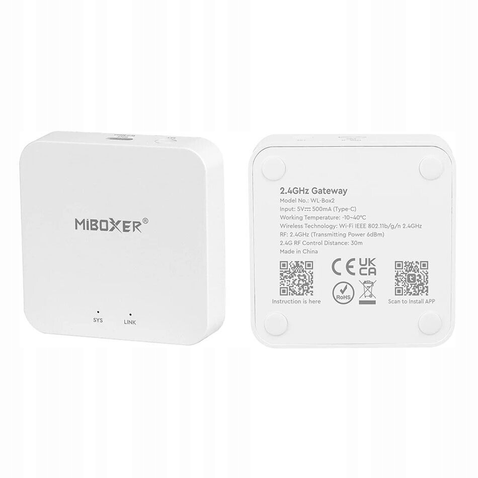 Mostek WIFI Router WL-BOX2 2.4GHz Tuya Alexa ANDROID iOS MiBoxer Milight Kod producenta WL-BOX2