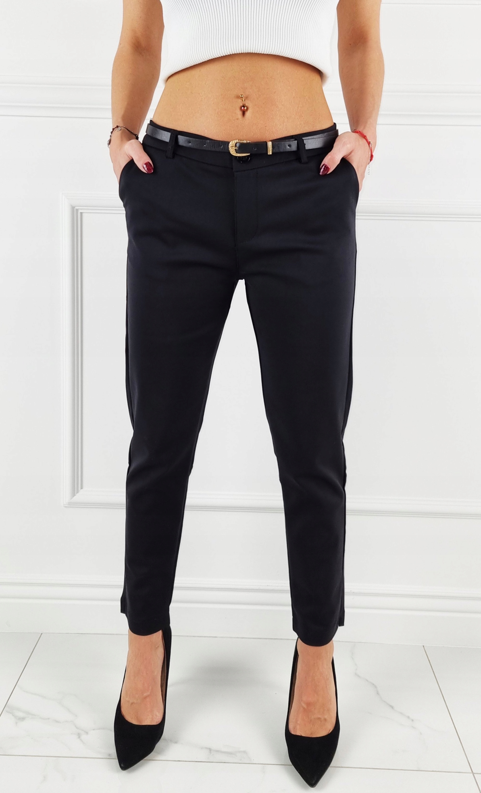 # SPODNIE DAMSKIE CYGARETKI Freesia 7/8 Plus Size Marka inna