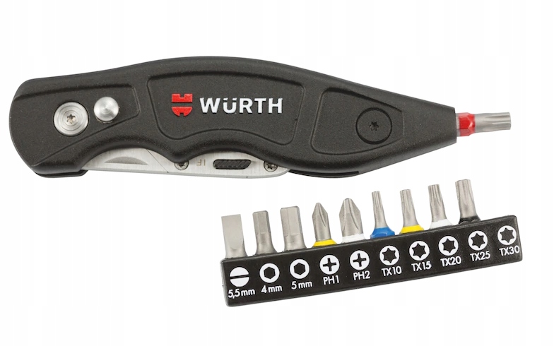 WURTH NOZ INSTALATORSKI Z ZESTAWEM BITOW