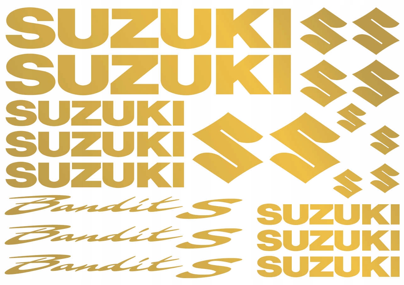 

Naklejki Suzuki Bandit S na motocykl Złoto Srebro