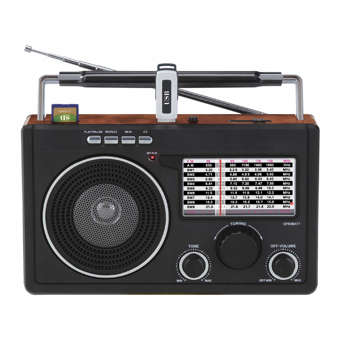 

Radio Przenośne Dartel RD-70 MP3 Fm Sd Ciemny Brąz