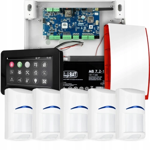 Kompletny system alarmowy NeoGSM-IP, 5x czujka Bosch, TPR-4BS-P, Gsm WiFi