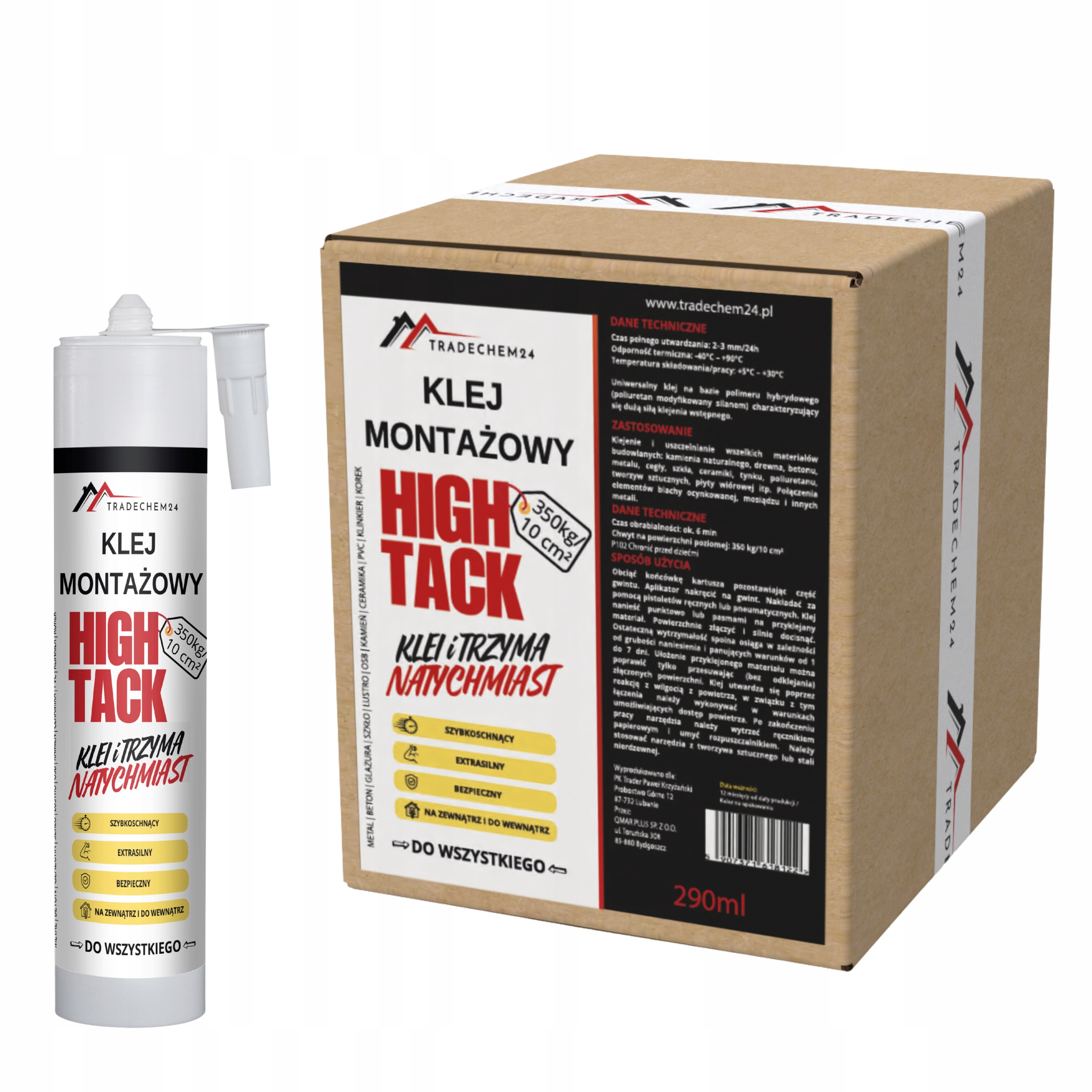 12 x Montážní Lepidlo 290 ML Na Dřevo Z Betonu Lamel Panelů Z Kovu